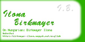 ilona birkmayer business card